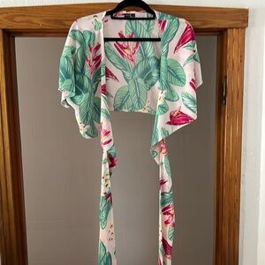 Wrap around crop top